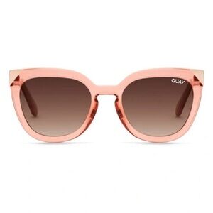 Quay Noosa Metal 50mm Gradient Cat Eye Sunglasses in Pink / Brown